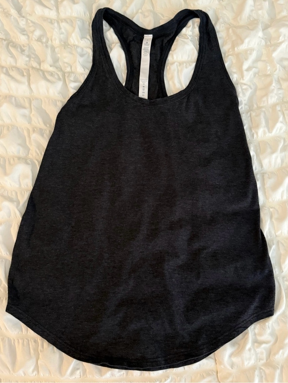 Lululemon Racerback Tank, Charcoal Gray, Size 2